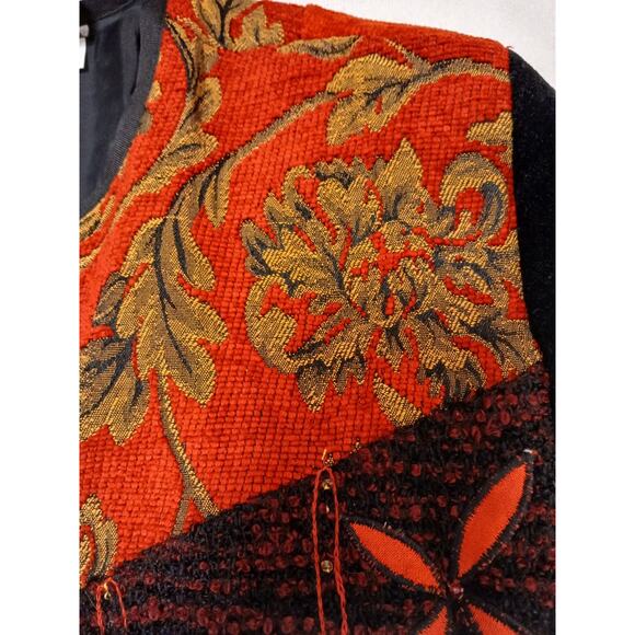 Drapers & Damons Artsy Patchwork Jacket Blazer Women Sz XL Holiday Christmas - Picture 5 of 17
